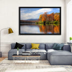 Autumn Lake with Mountain Reflection Wall Art