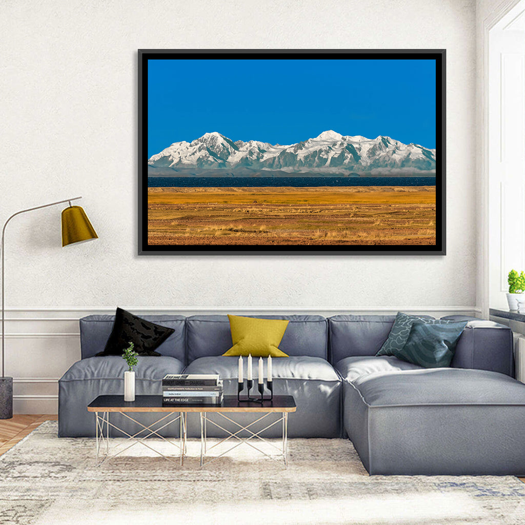 Snow-capped Peaks Over Lake Titicaca Wall Art
