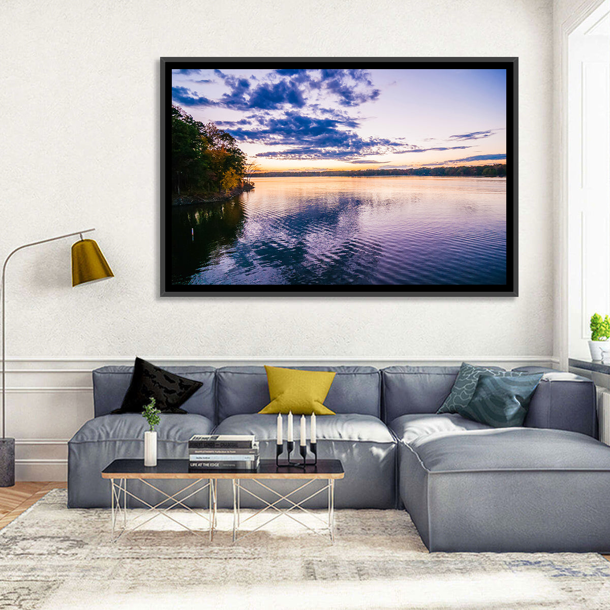 Lake Wylie Sunset Reflection Wall Art