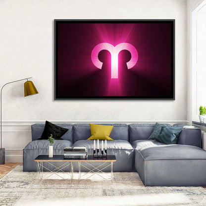 Radiant Aries Zodiac Emblem Wall Art