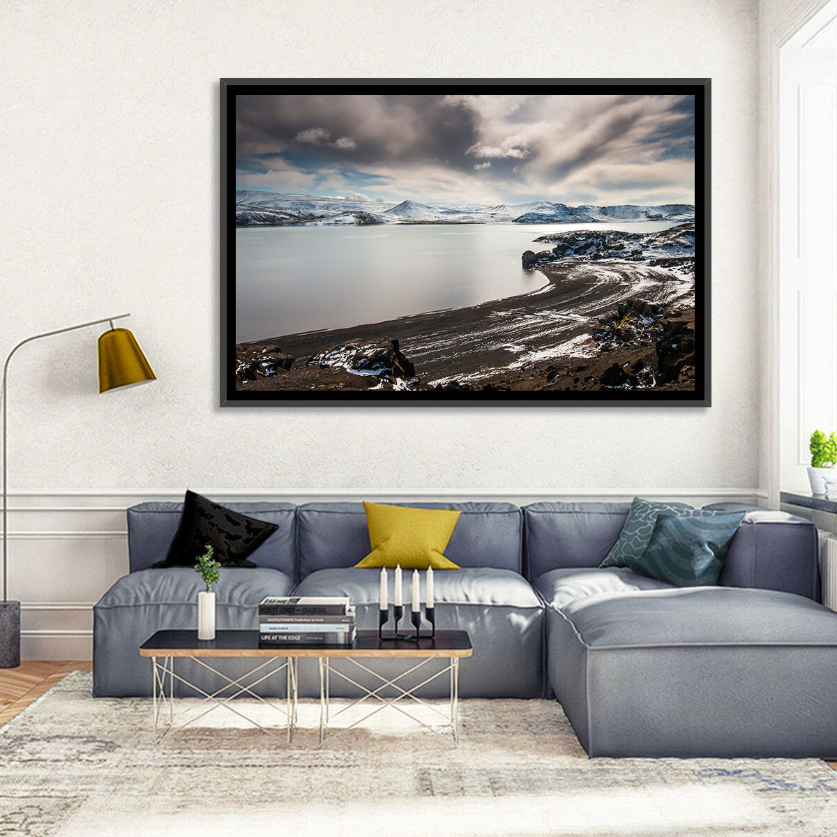 Kleifarvatn Black Sand Shore Wall Art