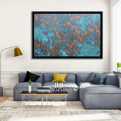 Oxidized Copper Patina Abstract Wall Art