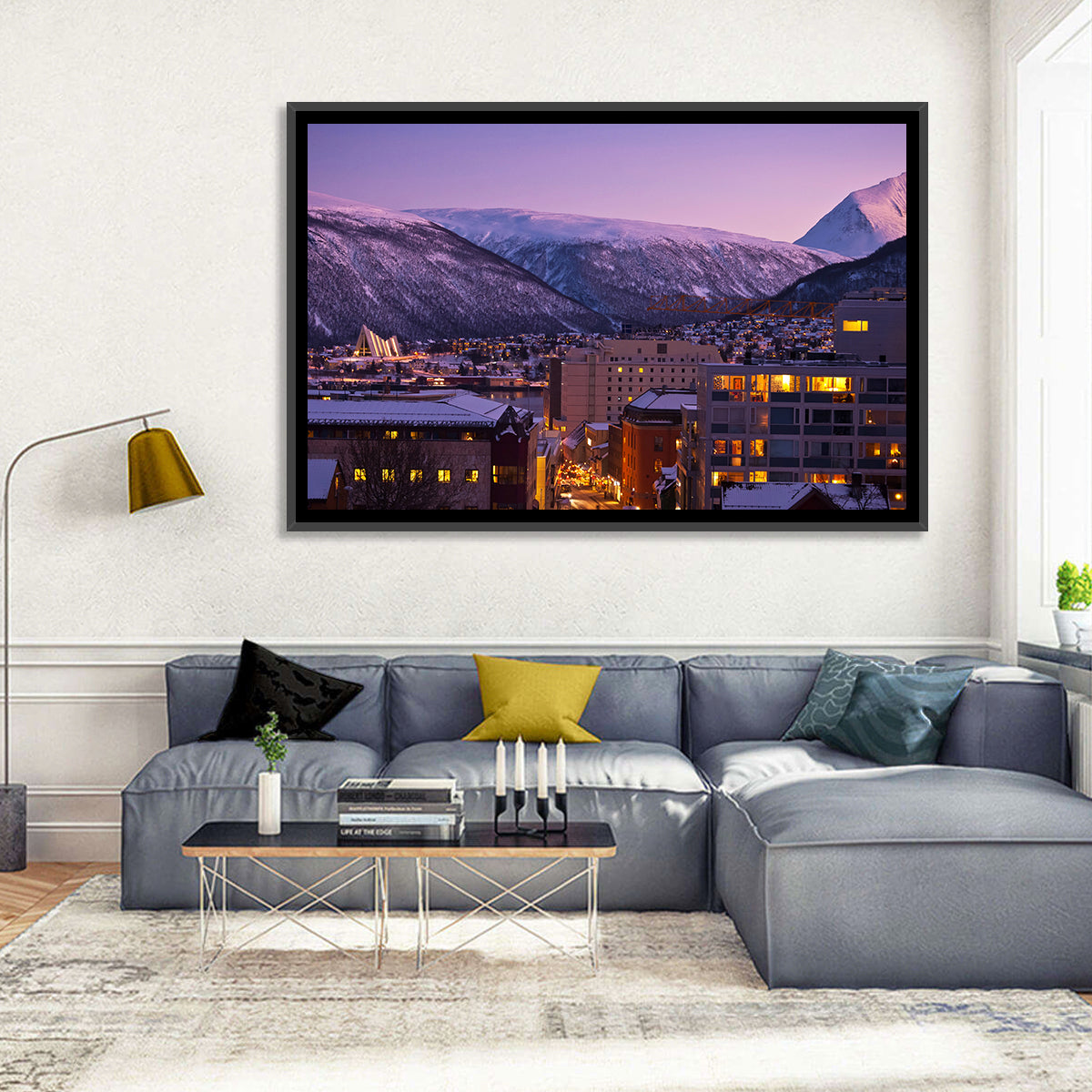 Tromsø Twilight Cityscape Wall Art