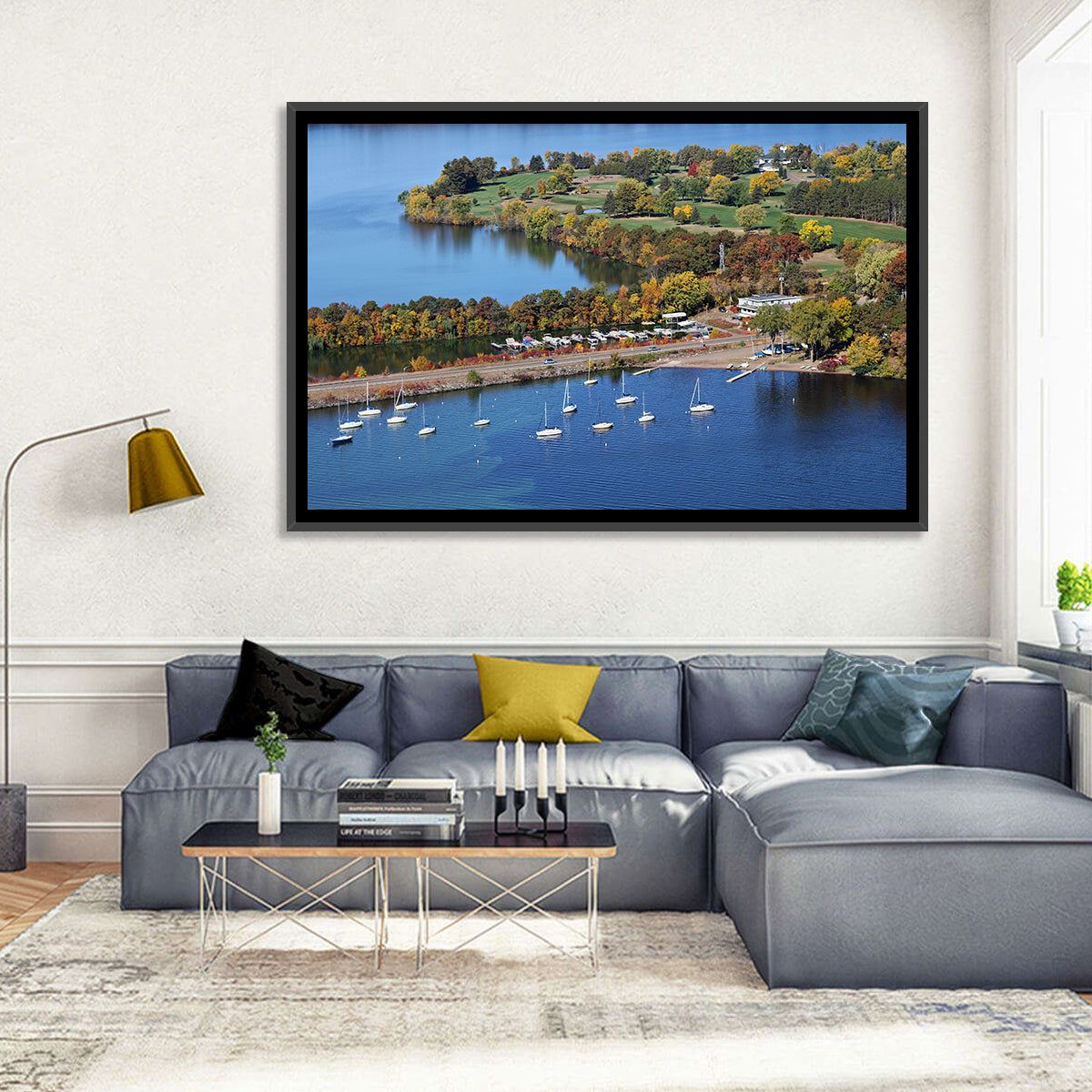 Lake Wissota Aerial Wall Art