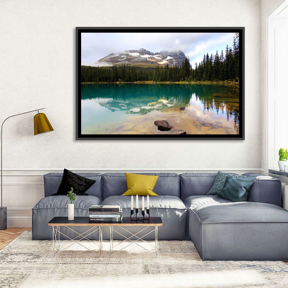 Lake O Hara Mountain Reflection Wall Art