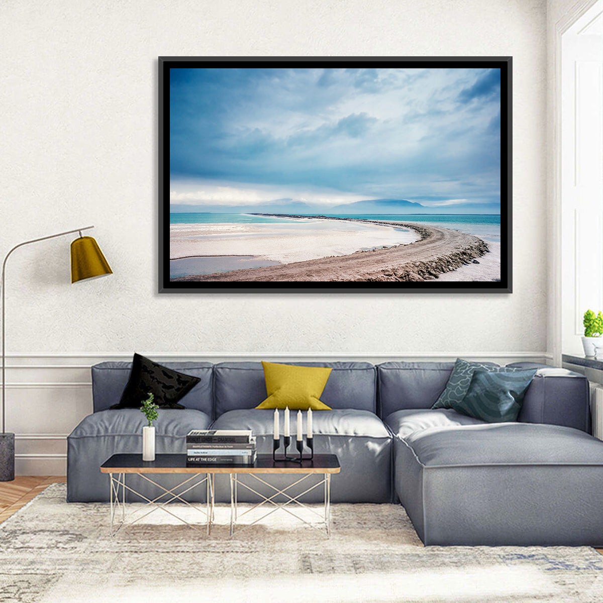 Dead Sea Salt Flats Coastline Wall Art