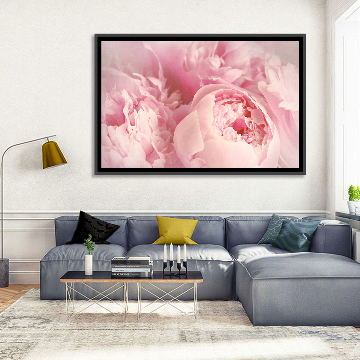 Soft Pink Peony Close Up Wall Art