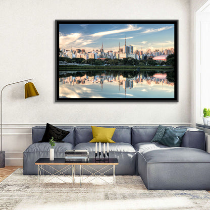 Ibirapuera Park Golden Hour Reflection Wall Art