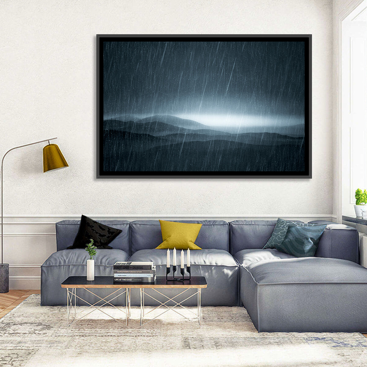 Rain Storm Over Mountains Wall Art