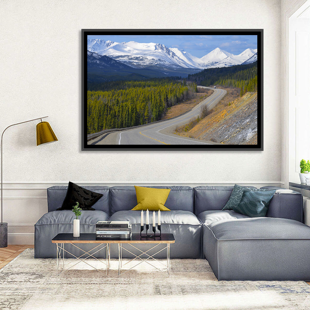Alaska Highway Winding Road and Rv Wall Art