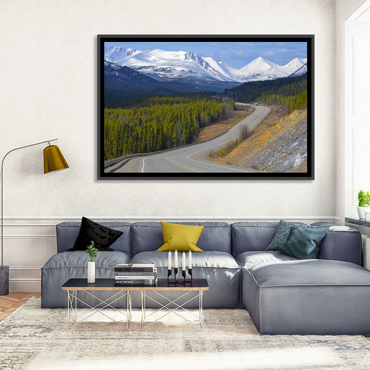 Alaska Highway Winding Road and Rv Wall Art