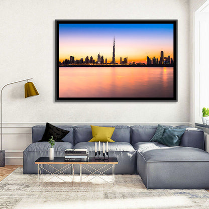 Dubai Skyline at Dusk Wall Art