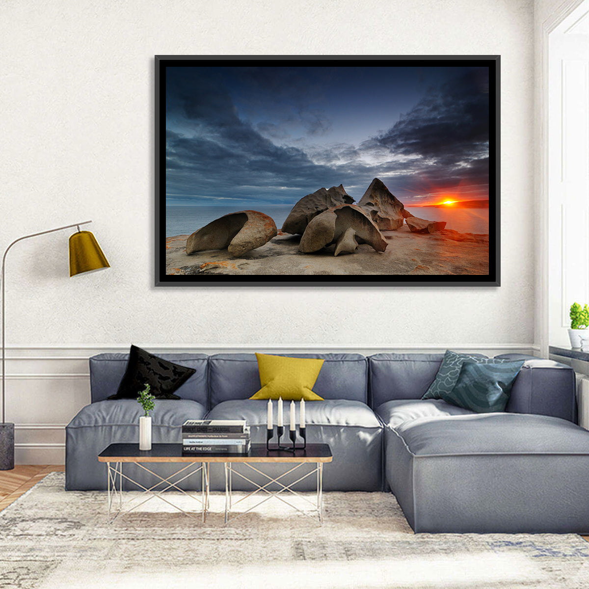 Remarkable Rocks Sunset, Kangaroo Island Wall Art in a room, landscape