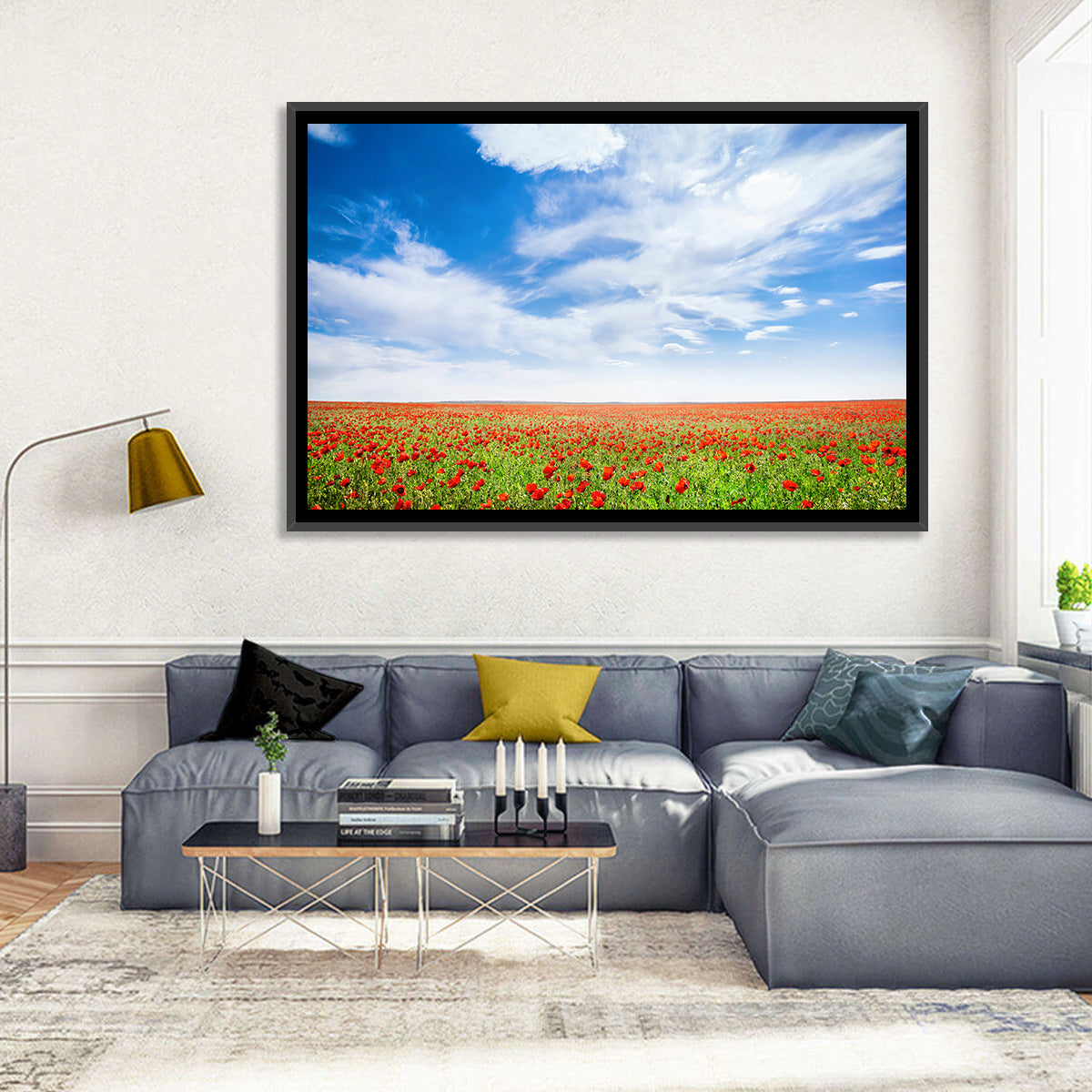 Red Poppy Field Wall Art