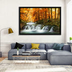 Autumn Forest Waterfall Wall Art