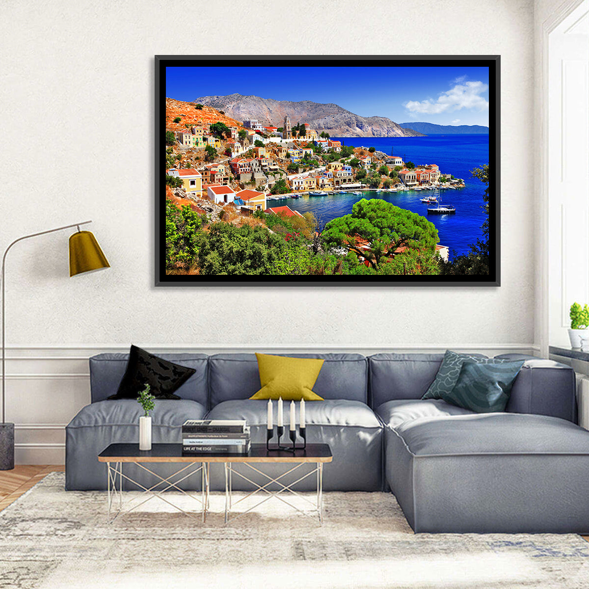 Symi Harbor, Greece Wall Art