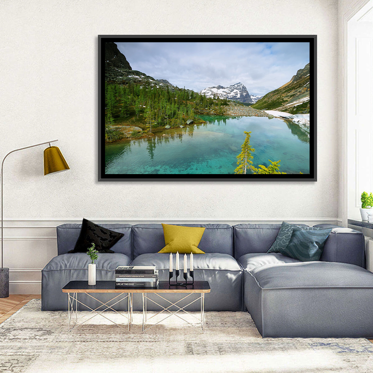Lefroy Lake Wall Art in a room, landscape