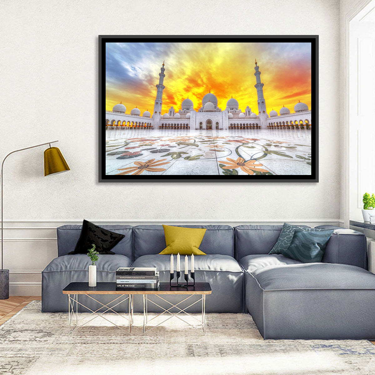 Sheikh Zayed Grand Mosque at Sunset Wall Art