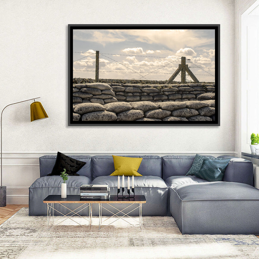 Wwi Trench with Sandbags Wall Art