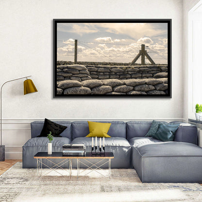 Wwi Trench with Sandbags Wall Art