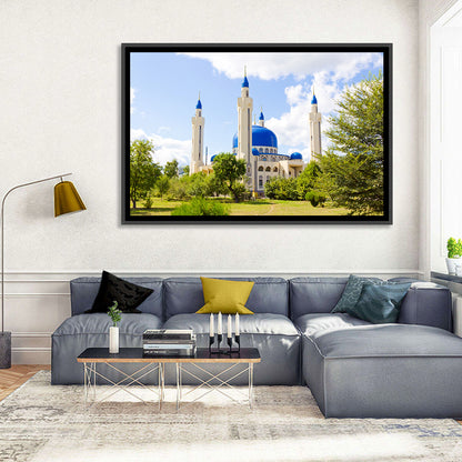 Blue Domed Mosque with Golden Minarets Wall Art
