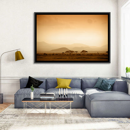 Hazy Savannah at Dawn Wall Art