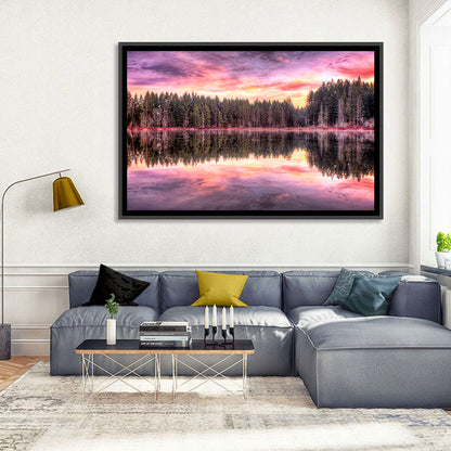 Sunrise Reflection at Forest Lake Wall Art