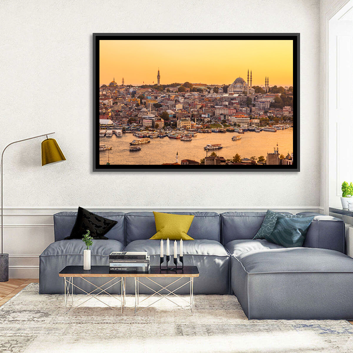 Golden Horn Bay, Istanbul Wall Art in a room, landscape