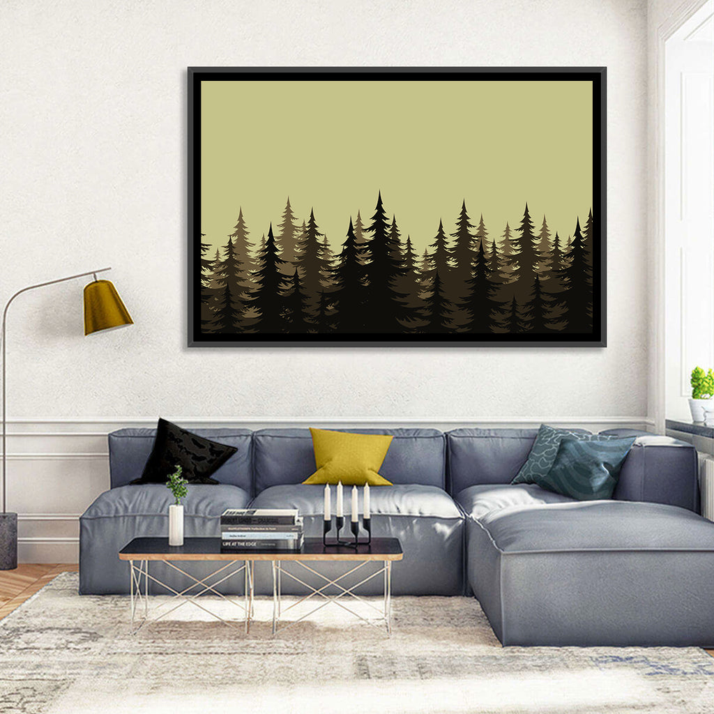 Fir Tree Silhouettes Wall Art