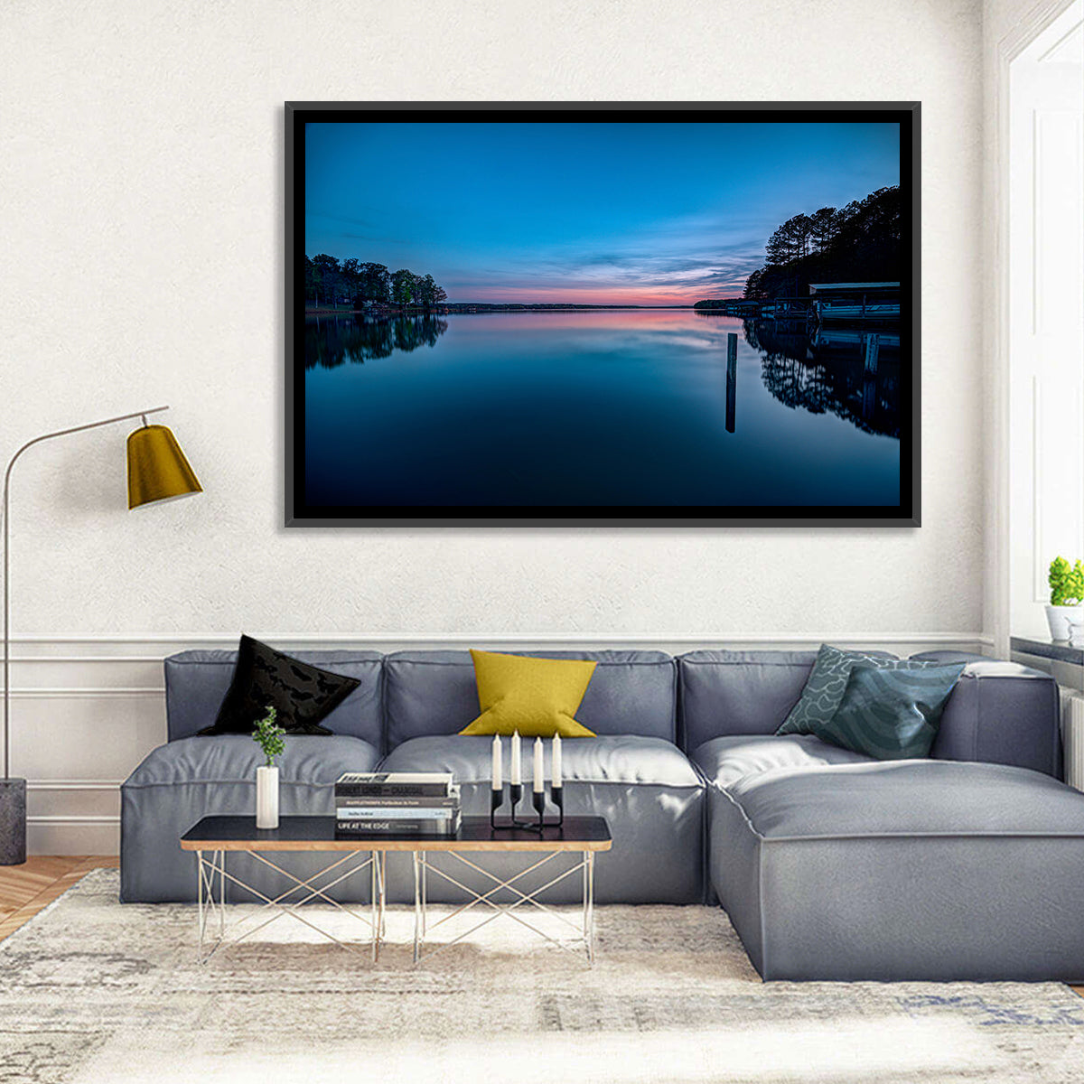 Lake Gaston Twilight Reflection Wall Art