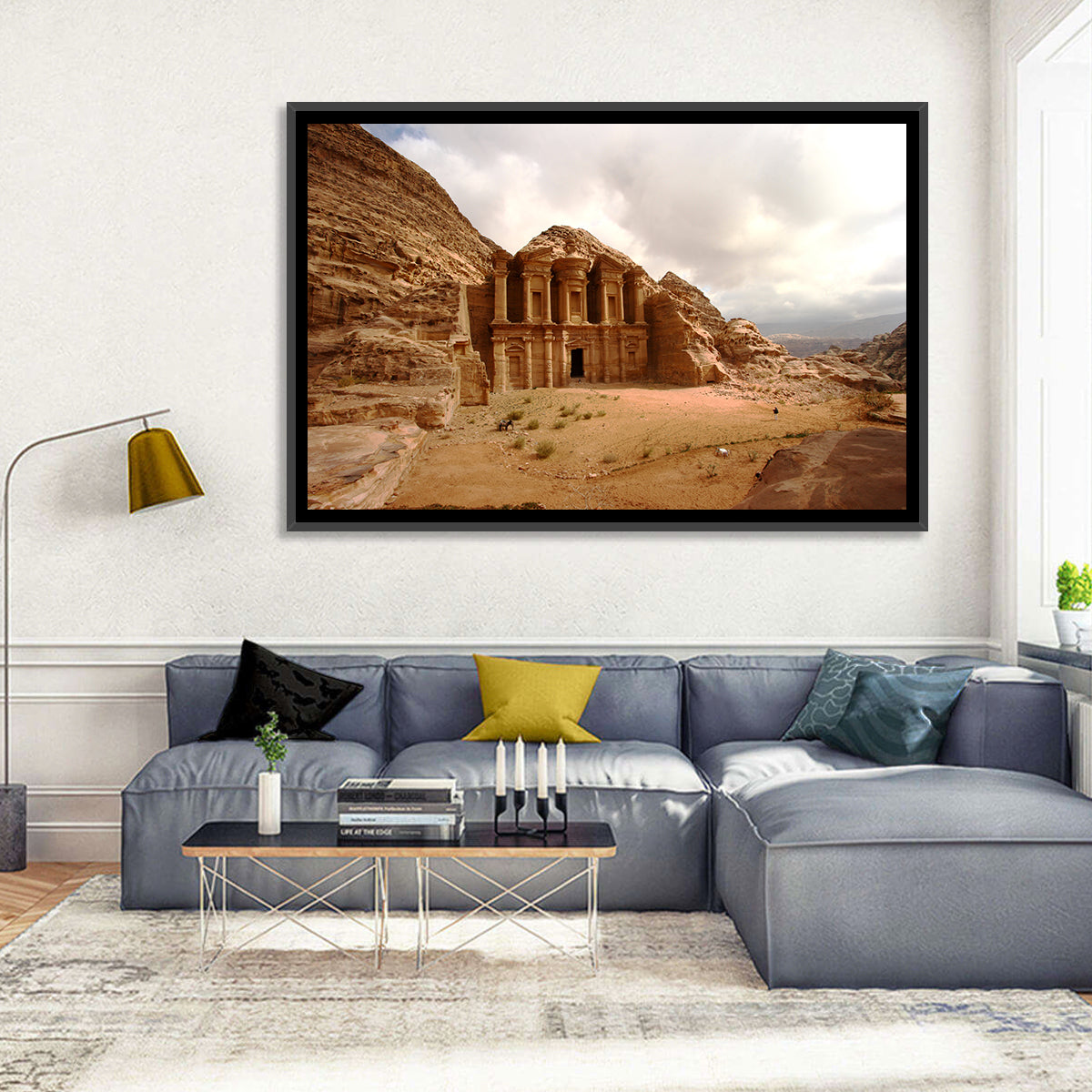 The Monastery of Petra, Jordan Wall Art in a room, landscape