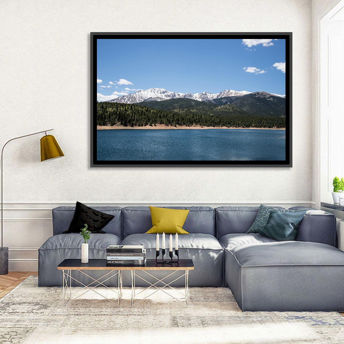 Pikes Peak from Crystal Lake Wall Art in a room, landscape