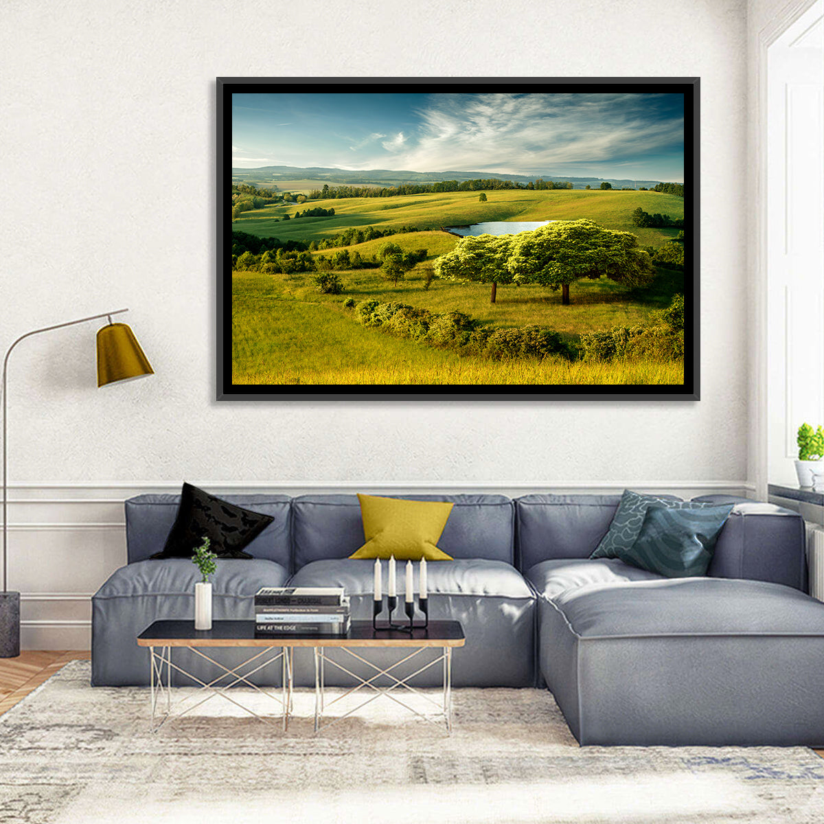 Rolling Hills with Pond Wall Art