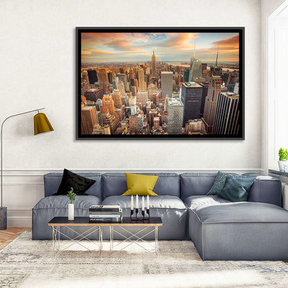 Midtown Manhattan Skyline at Sunset Wall Art