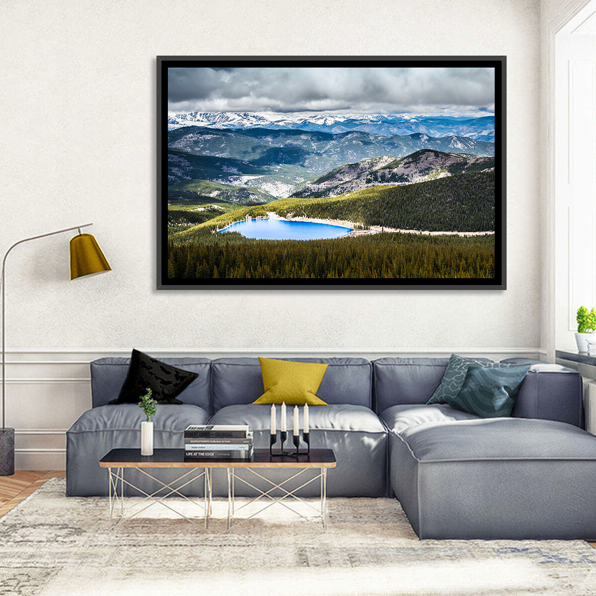 Mt Evans Echo Lake View Wall Art in a room, landscape