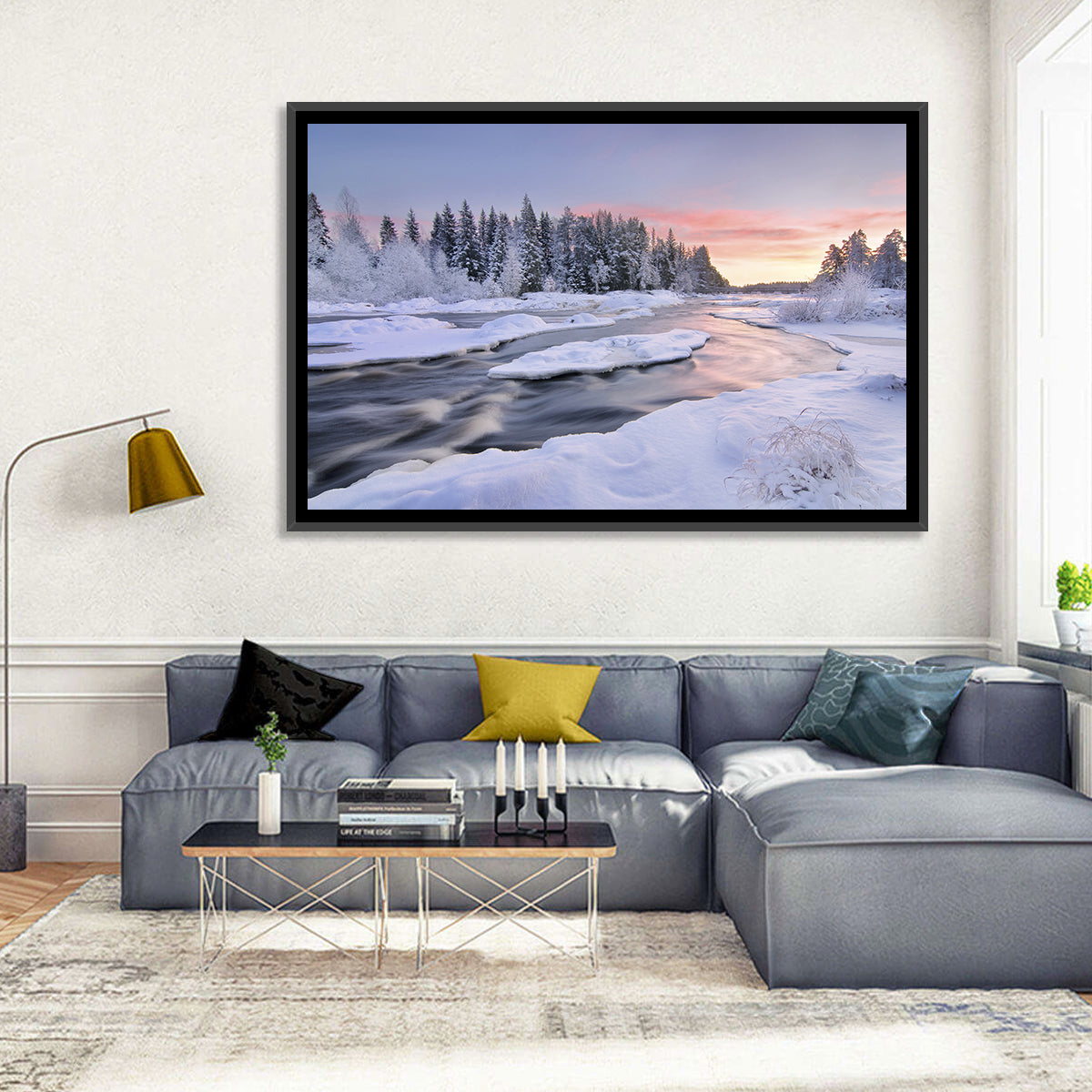 Kiiminkijoki Winter Sunrise Wall Art