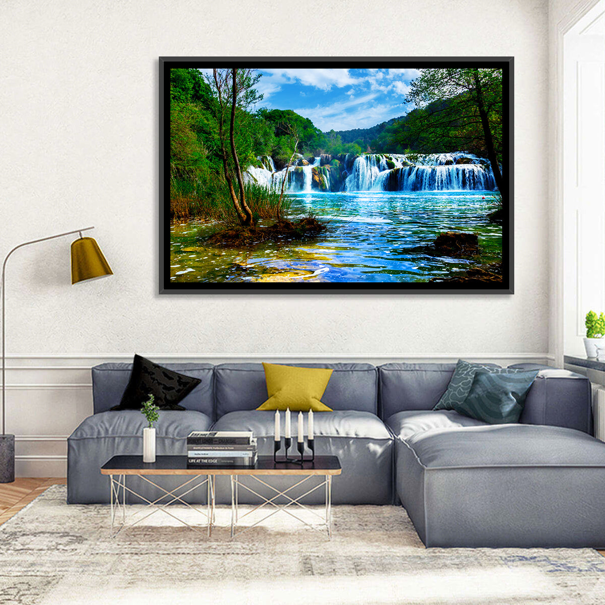 Skradinski Buk Waterfall, Krka Wall Art in a room, landscape