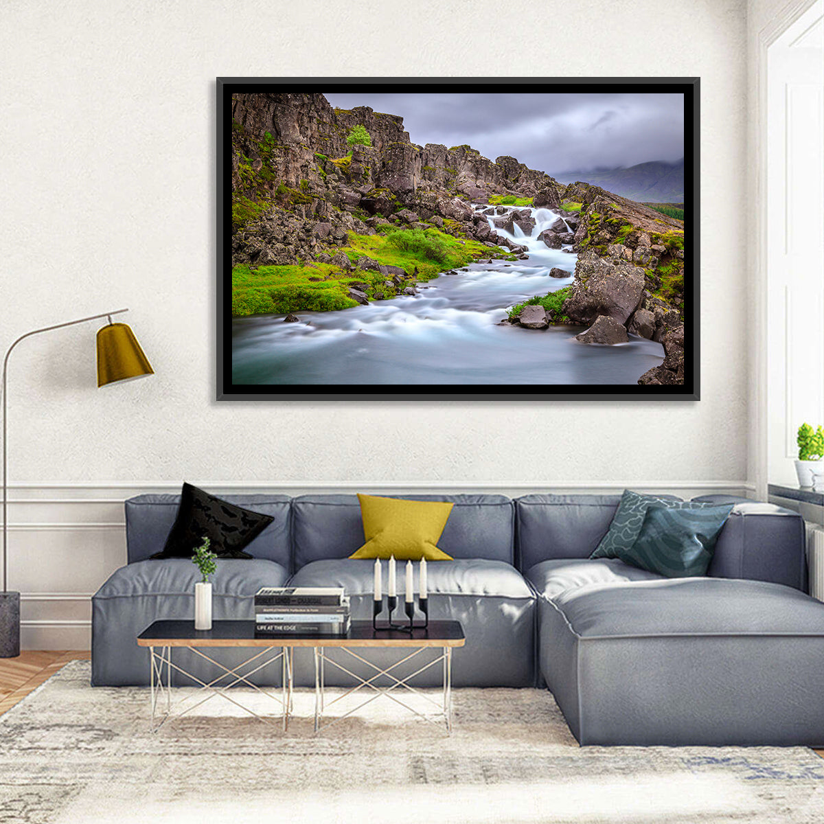 Öxarárfoss Stream, Þingvellir Wall Art