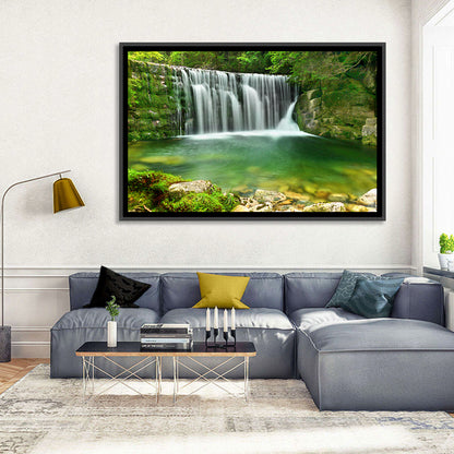 Lake Emerald Waterfall Wall Art