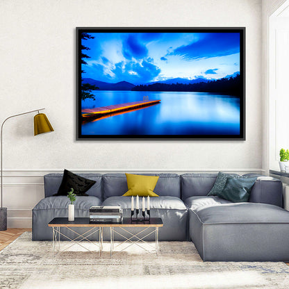 Lake Santeetlah Pier at Dusk Wall Art