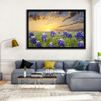 Bluebonnet Field at Sunset Wall Art