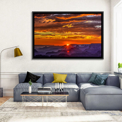 Lipan Point Sunset Sunburst Wall Art