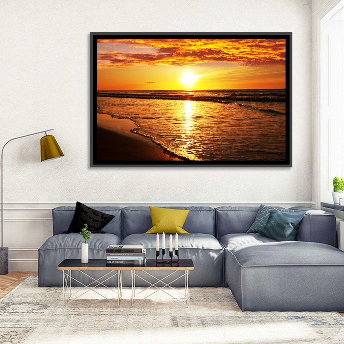 Golden Thai Beach Sunset Wall Art