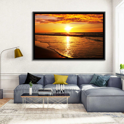 Golden Thai Beach Sunset Wall Art