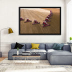 Aerial Soybean Harvest Wall Art