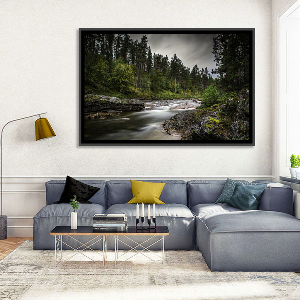 Mossy Forest Stream Wall Art