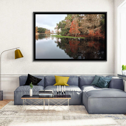 Autumn Lake Reflection Wall Art