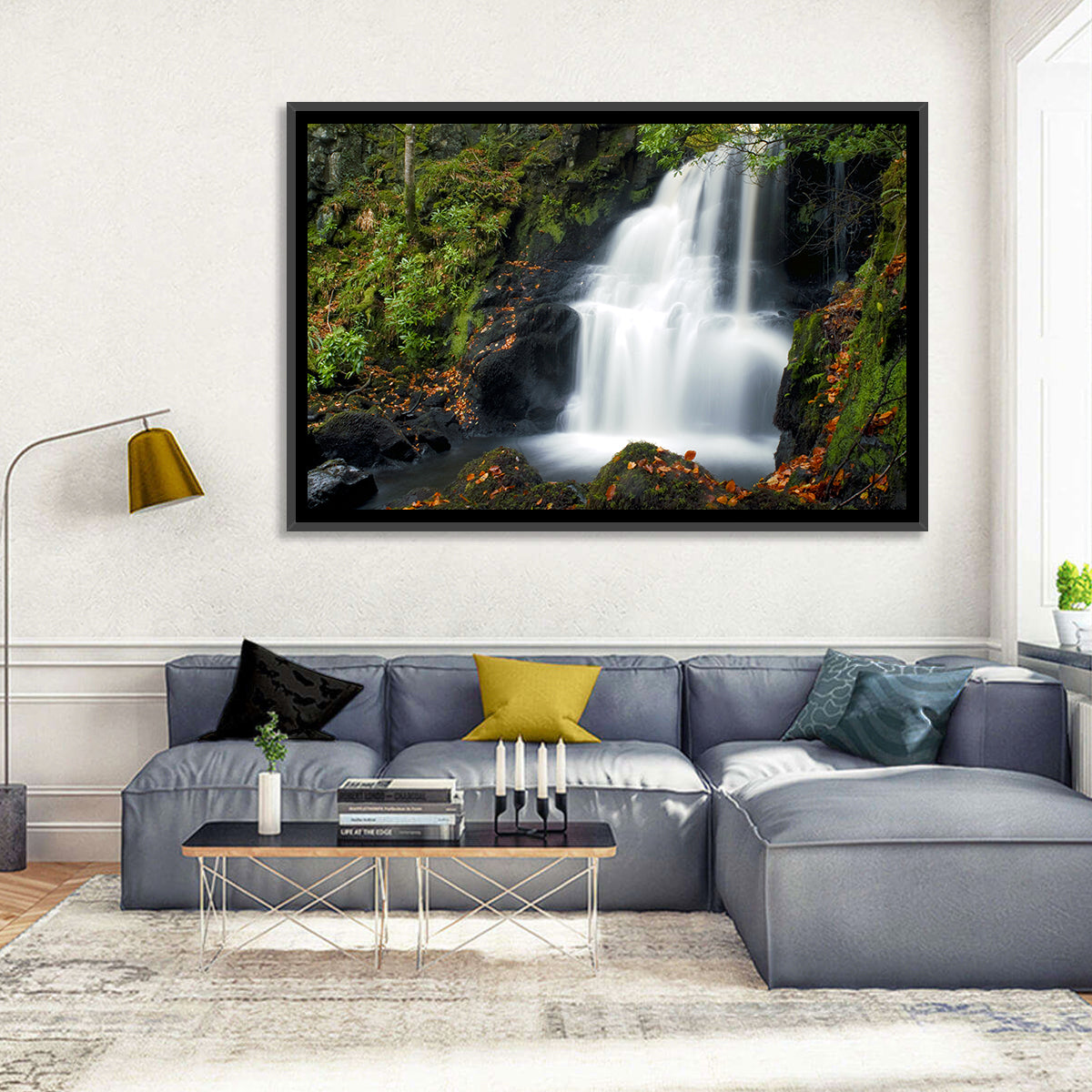 Autumn Waterfall in Tobermory Wall Art