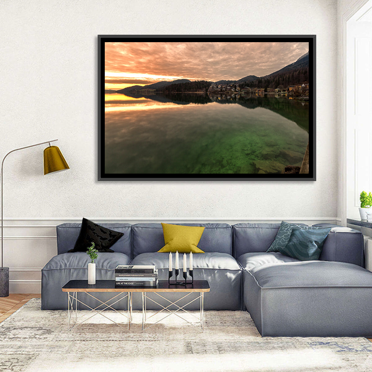 Fuschlsee Pier at Sunset Wall Art