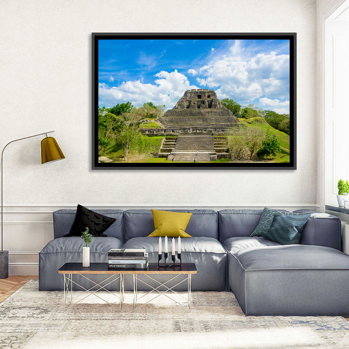 El Castillo at Xunantunich Wall Art in a room, landscape